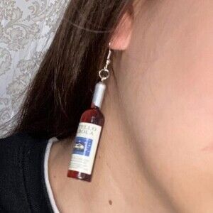 Red Wine Bottle Earrings NEW! 1171